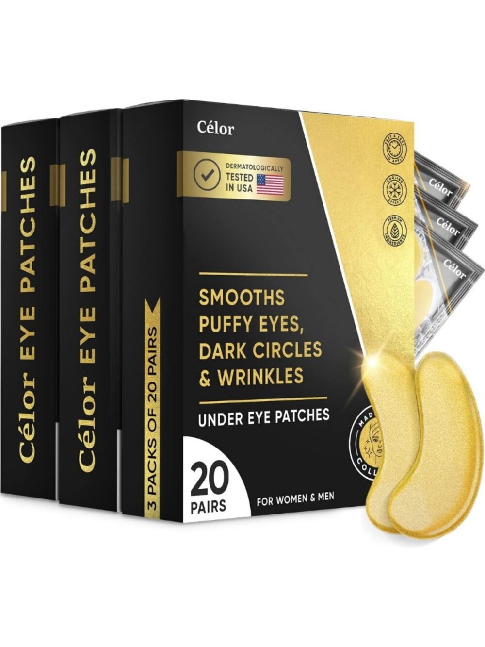 Revitalize Under Eye Patches for Puffiness & Dark Circles - Collagen & Amino
